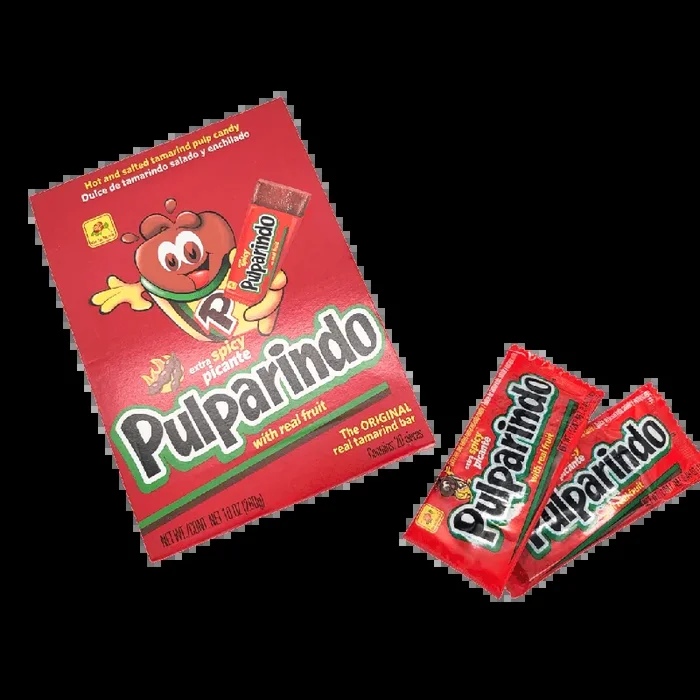 Pulparindo Extra Picante Spicy & Tamarinde Süßigkeit aus Mexiko von De La Rosa 20 St. 280g