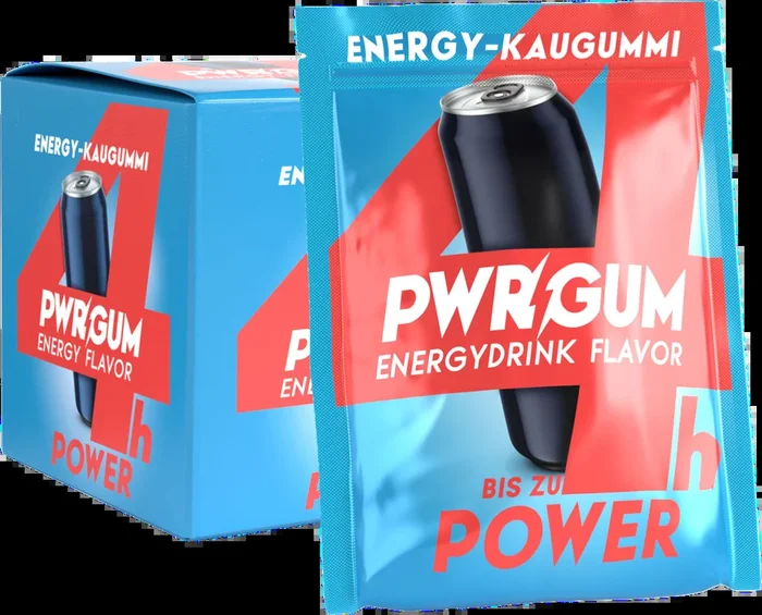 PWRGUM Energydrink Flavor 10er Box – Energy-Kaugummis