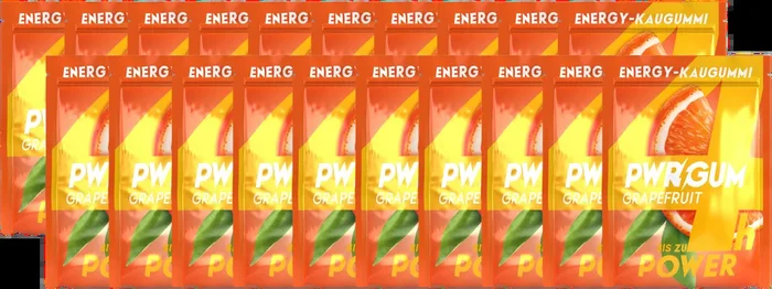 PWRGUM Grapefruit 20er-Pack – Energy-Kaugummis