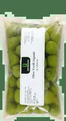 Quattrociocchi Olive Verdi Giganti in Salamoia – Grüne Riesen Oliven in Salzwasser 500g