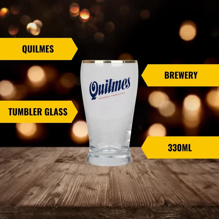 Quilmes Official Branded Tumbler Glass