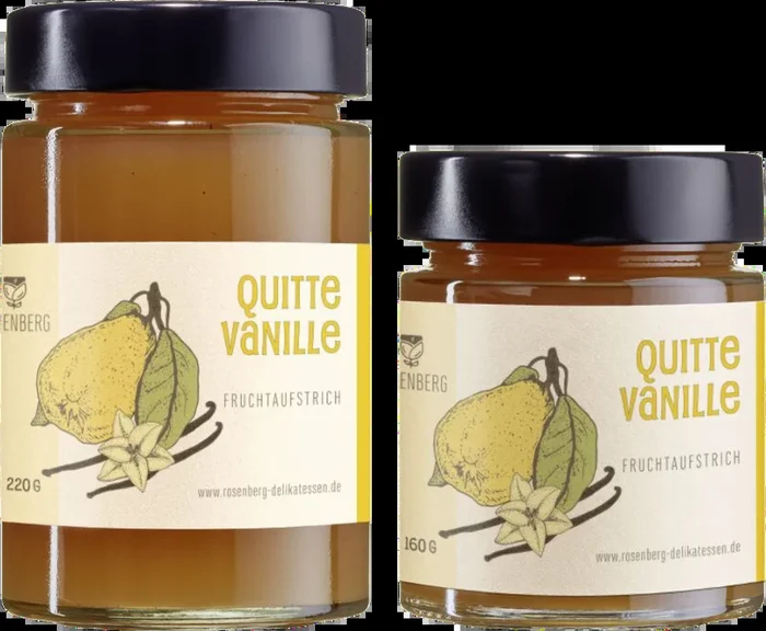 Quince vanilla organic fruit spread
