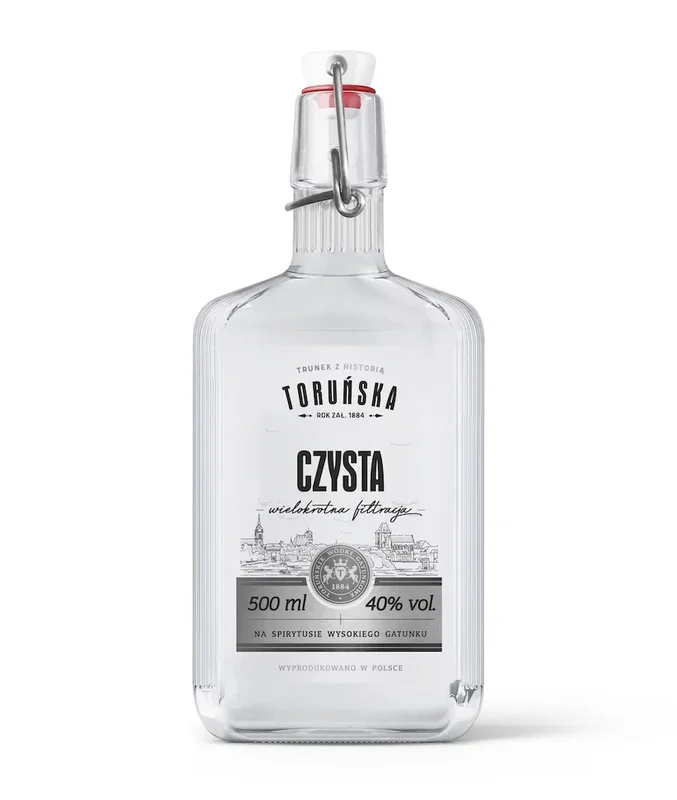 Reiner polnischer Wodka „Torunska 1884 Czysta“. 0,5 l, alc. 40 % vol.