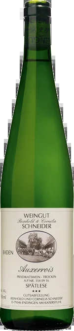 Reinhold und Cornelia Schneider Auxerrois *** Spätlese trocken 2015