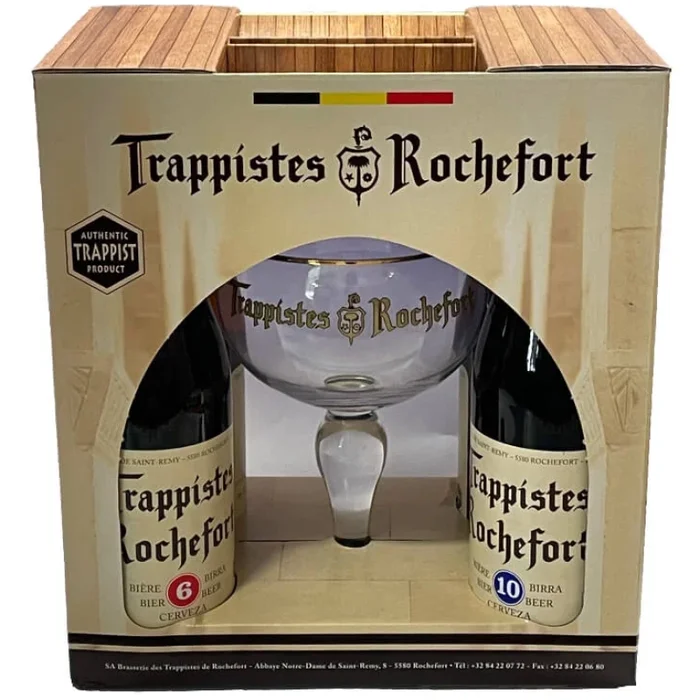 ROCHEFORT TRAPPISTES SET OF 4 X SHOE. 0.33 L + GLASS
