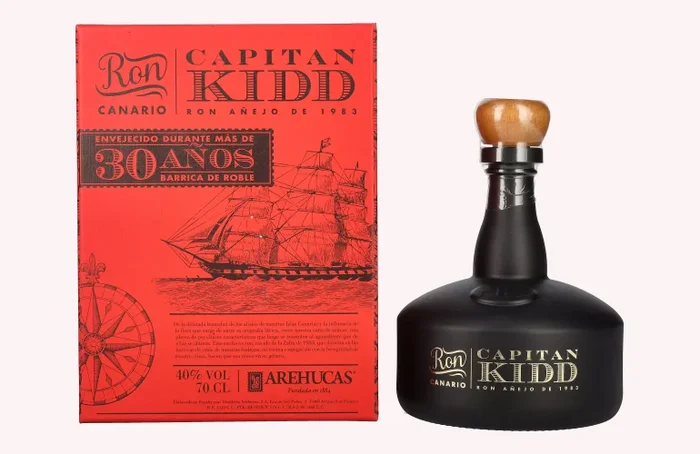 Ron Arehucas CAPITAN KIDD 30 Años Ron Canario 40% Vol. 0,7l in Geschenkbox