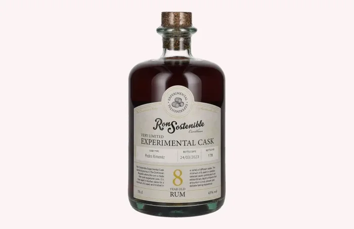 Ron Sostenible 8 Years Old Experimental Pedro Ximenez Cask 43% Vol. 0,7l