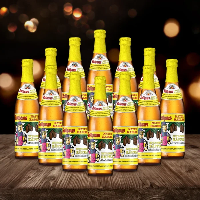 Rothaus Alcohol Free Lemon Natur Radler Zitronen Zapfle 330ml Bottles – 0.0% ABV (12 Pack)