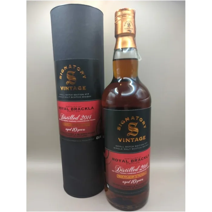 ROYAL BRACKLA 2014 – Aged 10 Years – Highland Single Malt Scotch Whisky – Cask Sherry Finish 48,2% 0,7l