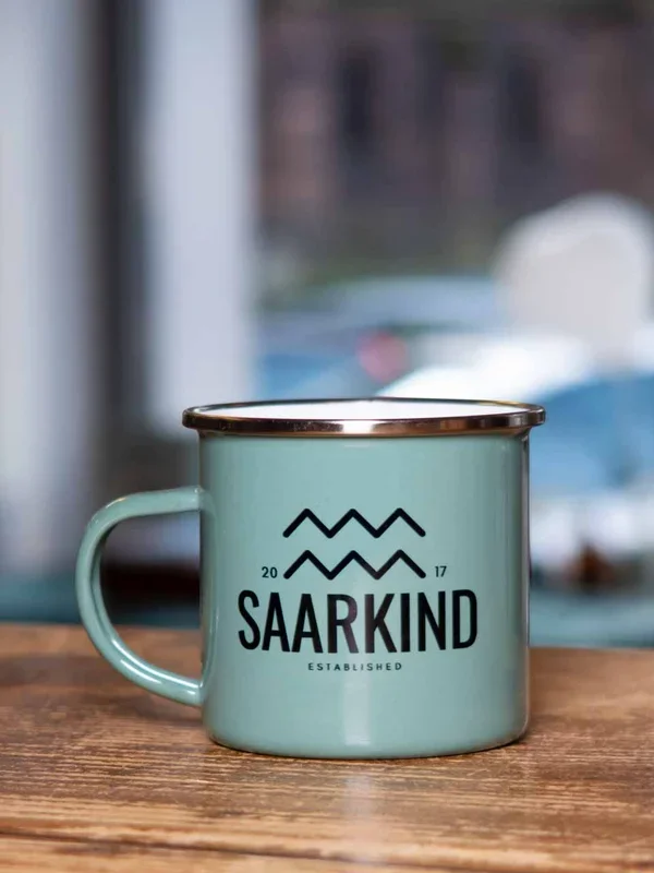 Saarkind Emaille Kaffee Becher mint