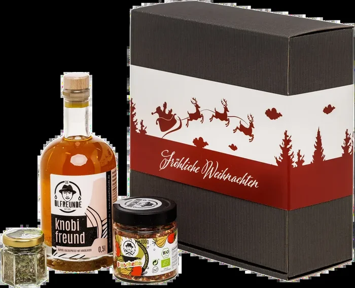 Santa Clause Christmas box (1x garlic oil + 1x spice mix + 1x herb salt)
