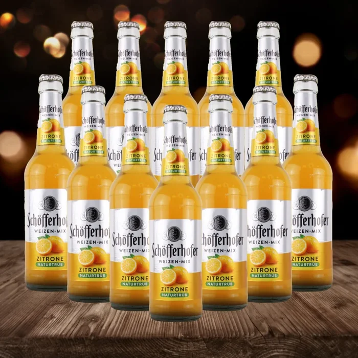 Schöfferhofer Lemon German Low Alcohol Beer 330ml Bottles – 2.5% ABV (12 Pack)