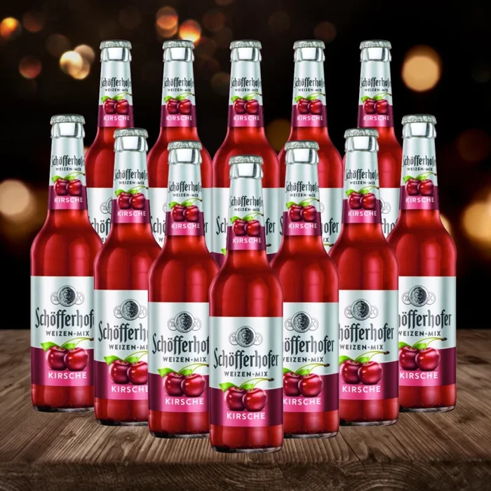 Schöfferhofer Wild Cherry German Low Alcohol Beer 330ml Bottles – 2.5% ABV (12 Pack)