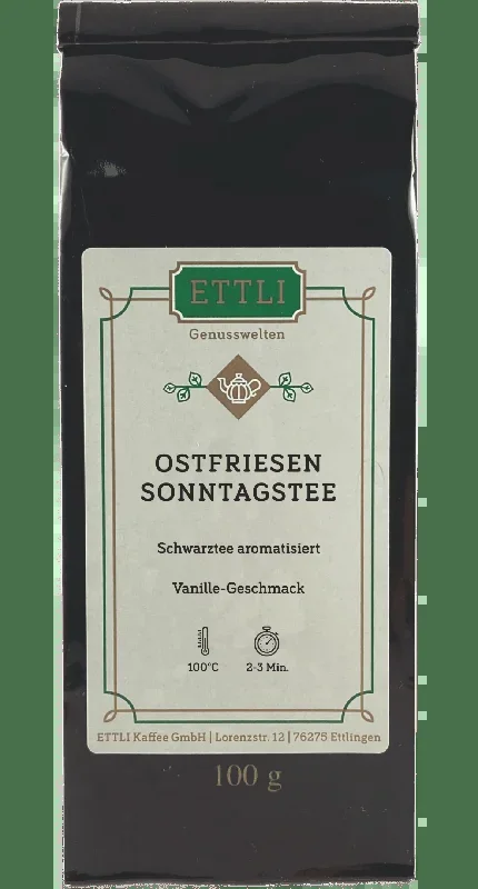 Schwarztee aromatisiert „Ostfriesen Sonntagstee“ Vanille
