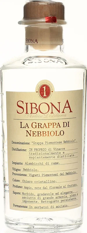 Sibona Grappa di Nebbiolo 0,5 Liter 40 % Vol.