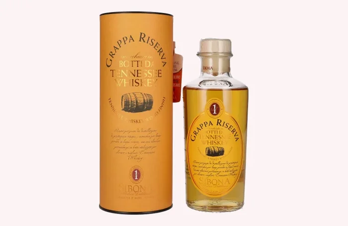 Sibona GRAPPA RISERVA Botti da TENNESSEE WHISKEY 44% Vol. 0,5l in Geschenkbox