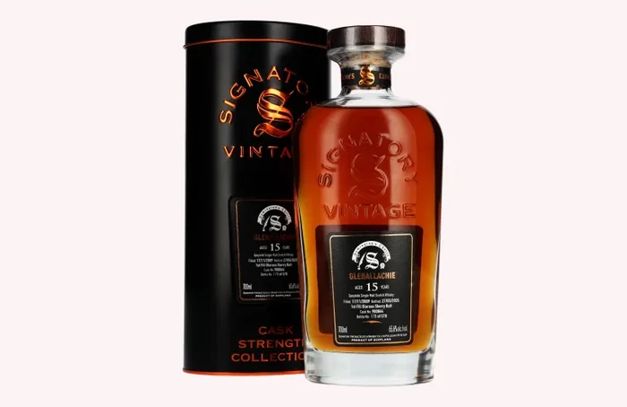 Signatory Vintage GLENALLACHIE 15 Years Old Cask Strength #900864 2009 65,6% Vol. 0,7l in Tinbox