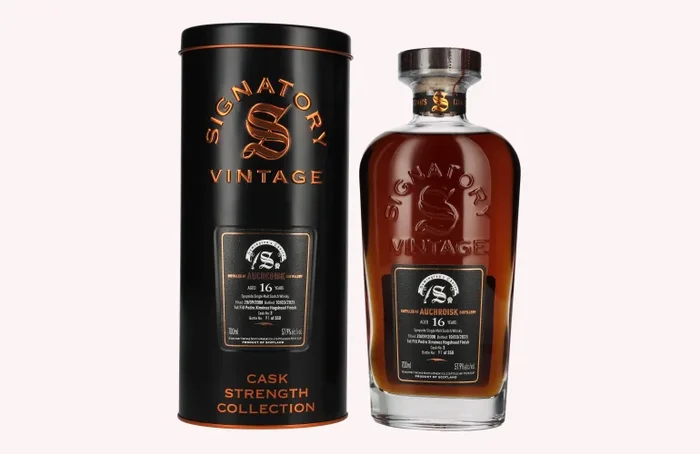 Signatory Vintage SYMINGTON’S CHOICE 16 Years Old AUCHROISK PX Hogshead Finish #3 2008 57,9% Vol. 0,7l in Tinbox