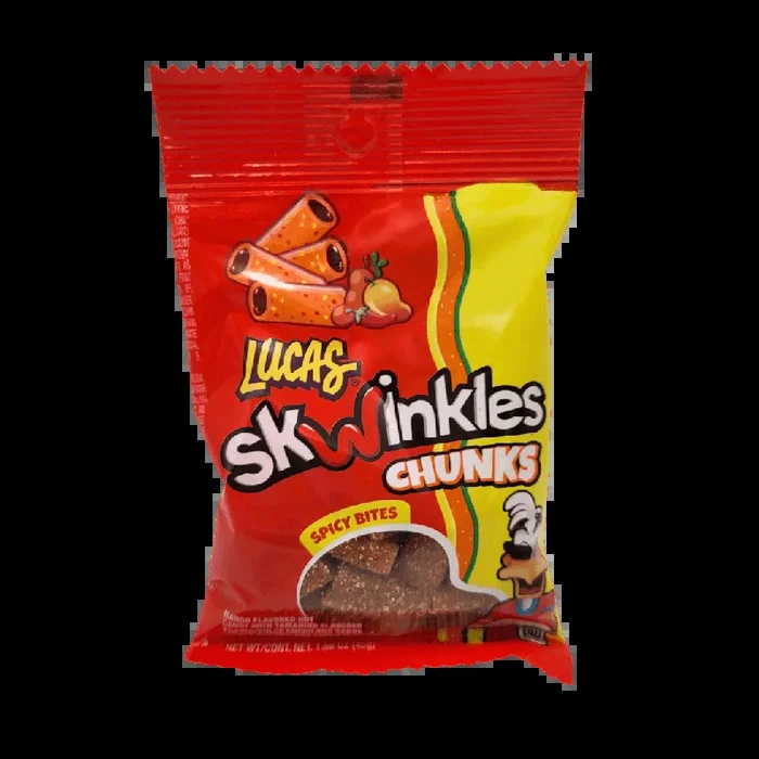 Skwinkles Chunks Spicy Bites Tamarinde Mango Süßigkeit (1 Pack) 45g
