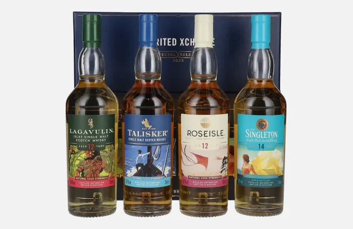 SPIRITED XCHANGE Single Malt Whisky Collection Pack Special Releases 2023 56,9% Vol. 4×0,2l in Geschenkbox