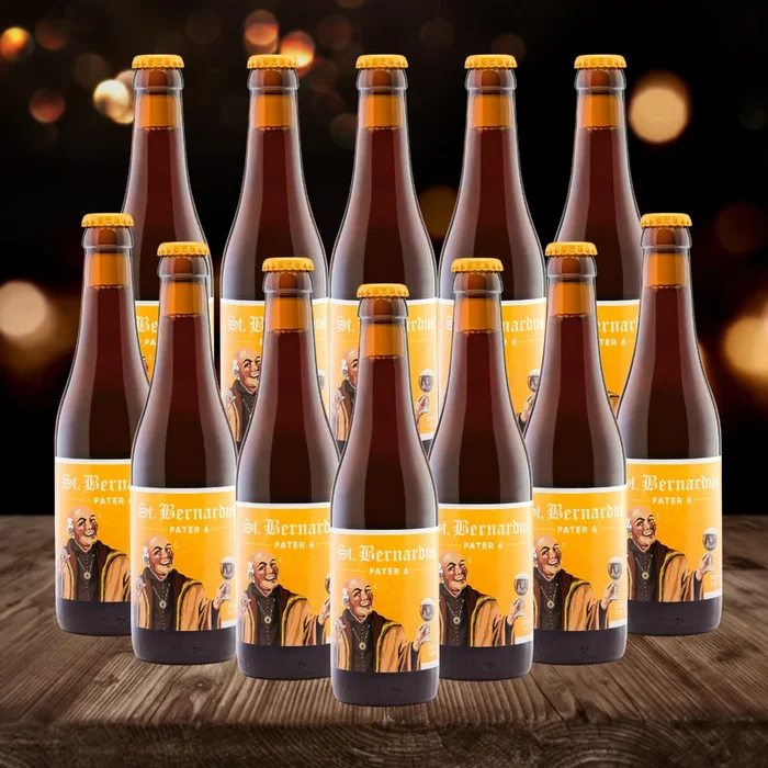 St. Bernardus Pater 6 Belgian Trappist Dubbel Beer 330ml Bottles – 6.7% ABV (12 Pack)