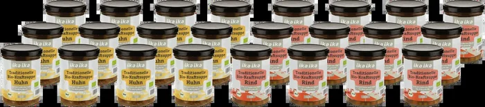 Suppen-Vorratsangebot (12x Bio Rindersuppe + 12x Bio Hühnersuppe)