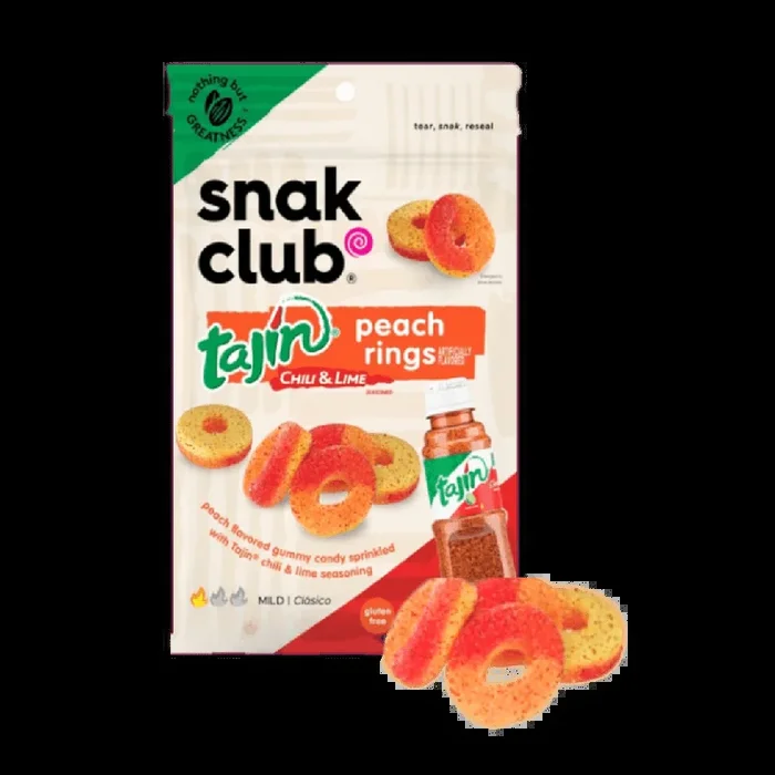Tajin Chili & Lime peach rings von snak club 71g