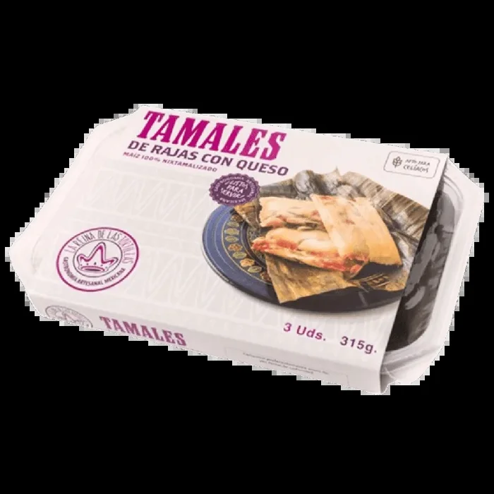 Tamal RAJAS CON QUESO La Reina de las Tortillas 300 g (3 St.)