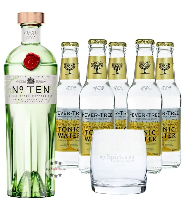 Tanqueray Ten Gin & Fever-Tree Tonic Set mit Glas