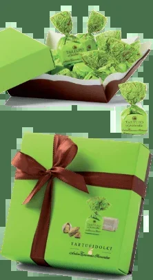 Tartufi al Pistacchio Geschenkpackung Antica Torroneria Piemontese