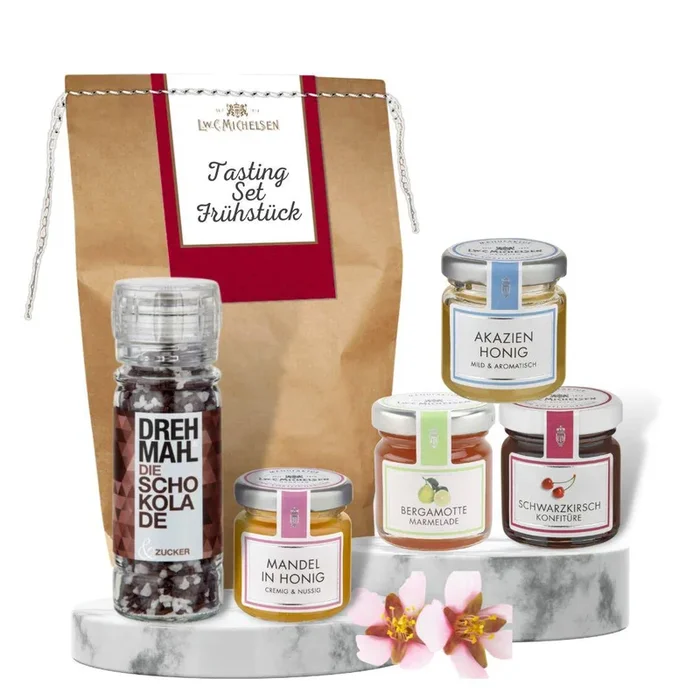 Tastingbox Frühstück – Geschenktüte: Fruchtige Versuchungen für den Frühstückstisch