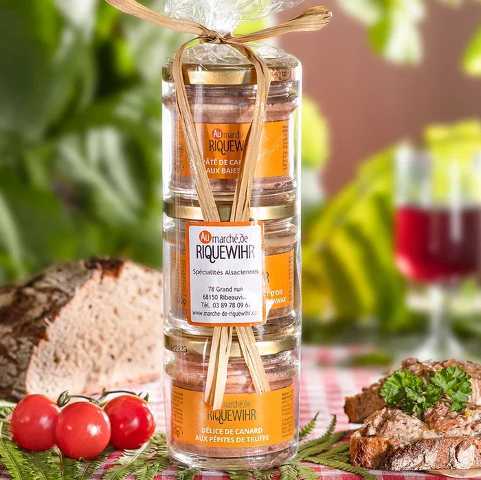 Terrine Set „Au marché de Riquewihr“, 3x 100g