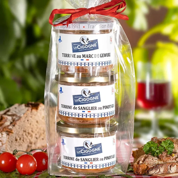 Terrine Set „La Cigogne“ Gourmet, 3x 100g