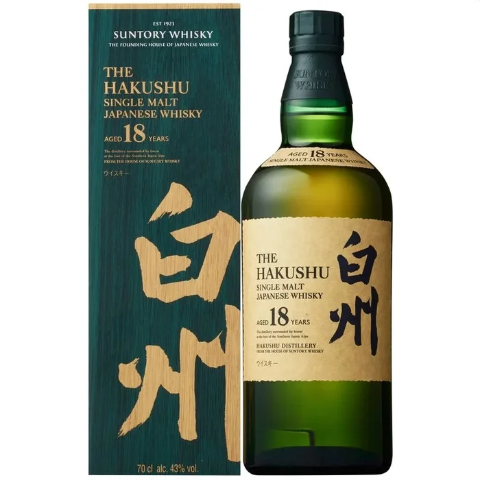 The Hakushu 18 Years Single Malt Japanese Whisky Flasche (0,7 Liter)