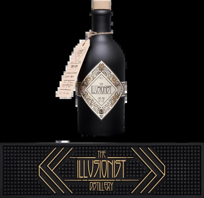 The Illusionist Home Bar Bundle (1x Dry Gin + 1x bar mat)