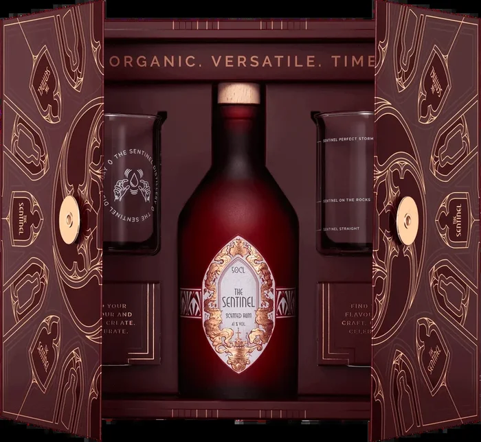 The Sentinel Artefakt Rum Geschenkset (1x Scented Rum + 2x Gläser + 4x Cocktail Scents)