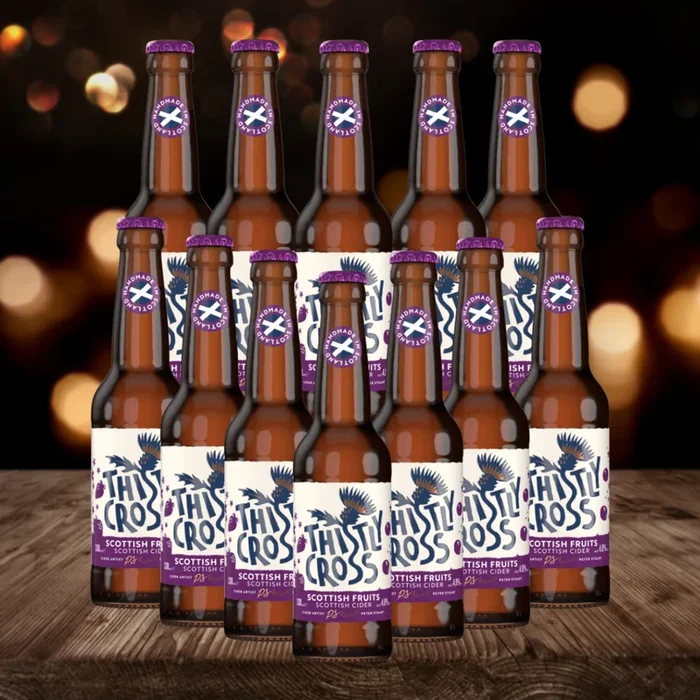 Thistly Cross Scottish Fruits Craft Cider 330ml Bottles – 4.0% ABV (12 Pack)