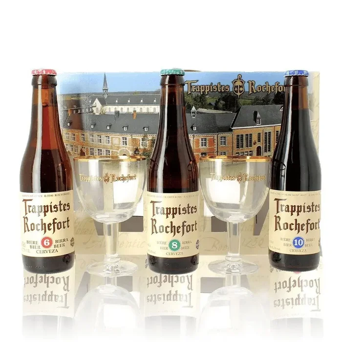 Trappistes Rochefort Belgium Beer Gift Set with Chalice