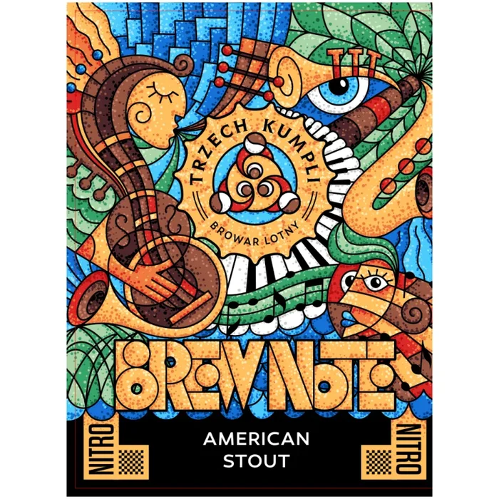 Trzech Kumpli BREW NOTE Nitro American Stout 5,2% 0,5L