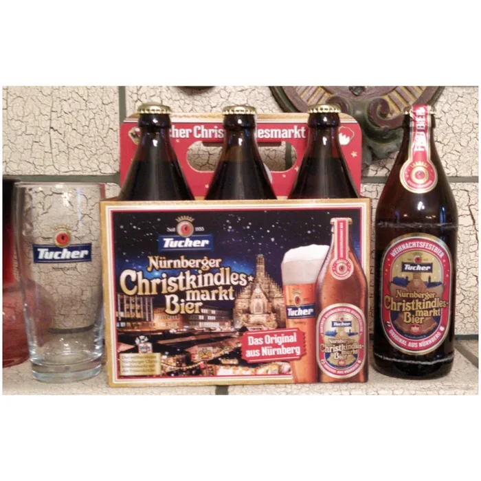 Tucher Christkindlesmarkt Bier SET x5 PIW + GLASS – Germany