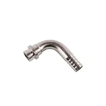 Tülle LW 10 mm mit Bund/Ansatz gebogen Edelstahl