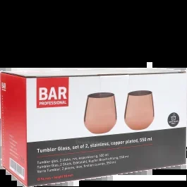 Tumbler Glazen Set RVS Copper Look online kopen