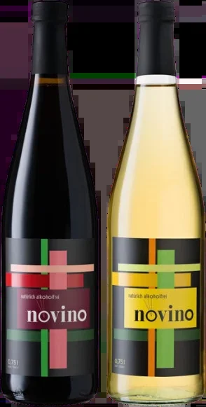 Two novino please: Alcohol-free wine alternative (1x novino white + 1x novino red)
