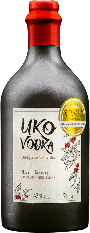 Uko Vodka, aromatisierter Premium Wodka aus Deutschland. 0,5L, 42 % vol.