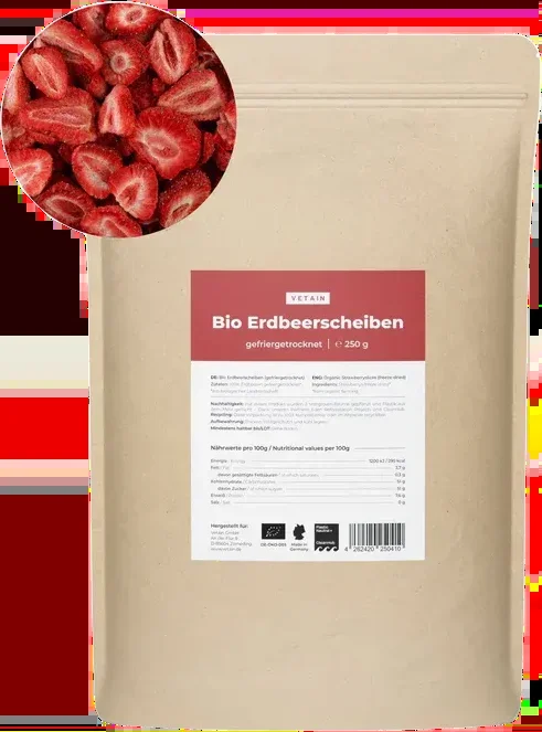 Vetain Bio Erdbeerscheiben gefriergetrocknet