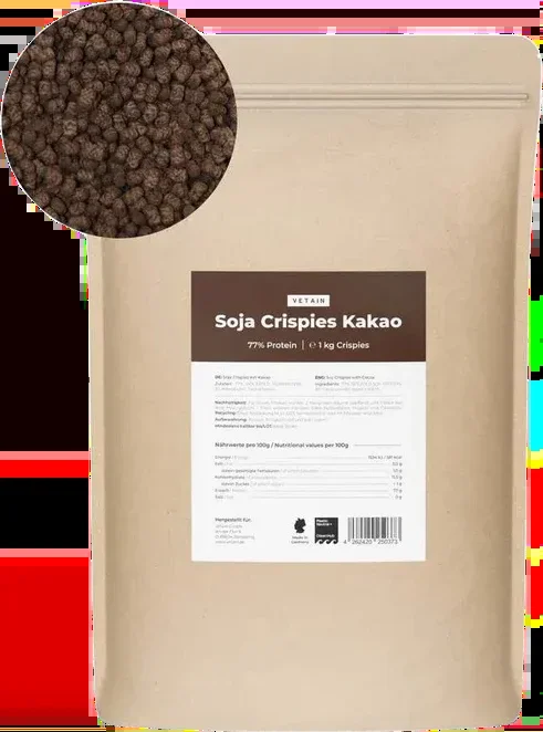 Vetain soy protein crispies with cocoa