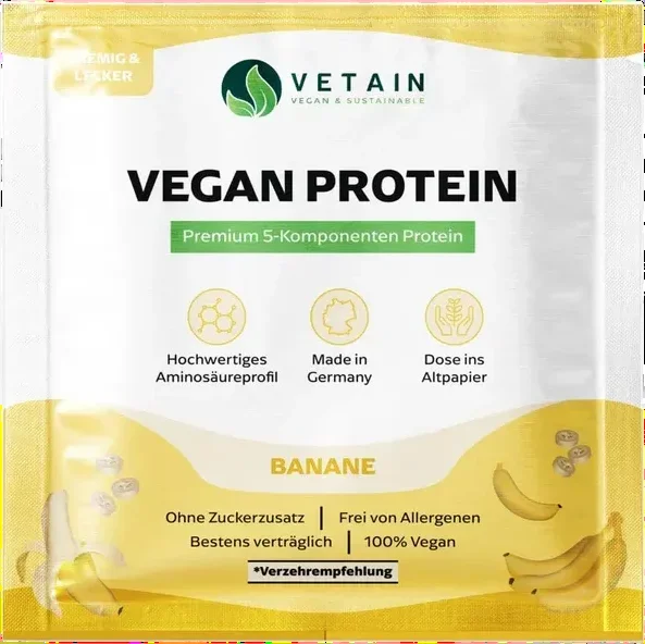 Vetain vegan protein powder banana
