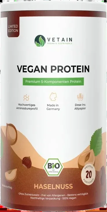 Vetain veganes Proteinpulver Haselnuss