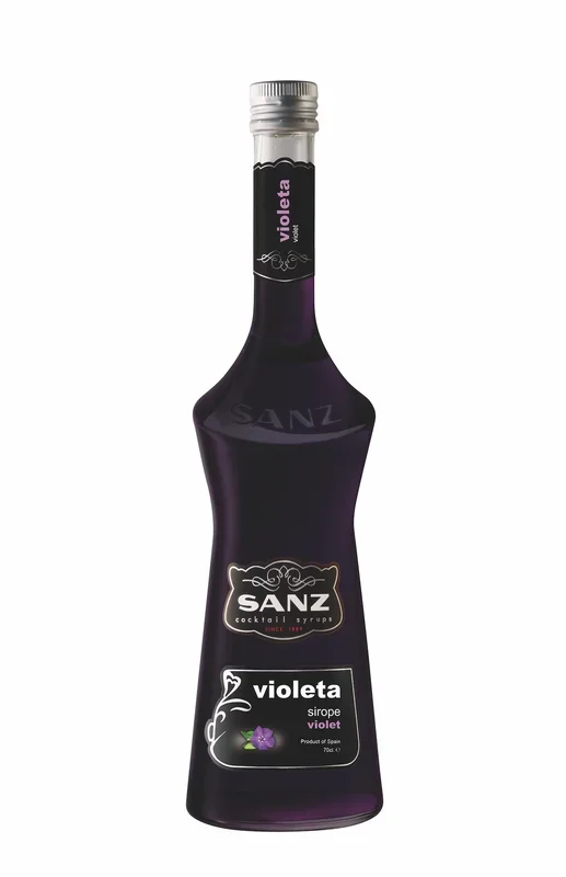 Violet Sirup Sanz I lila Cocktailsirup, Veilchen-Farbe. Alkoholfrei. 0,7l