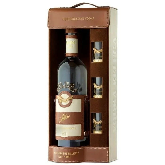 Vodka BELUGA ALLURE 40% 0.7L + leather case